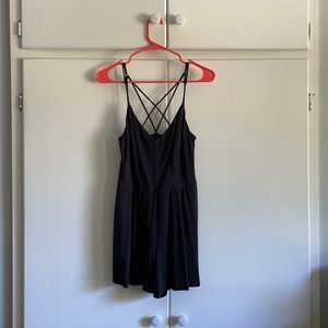 Black Strappy Romper